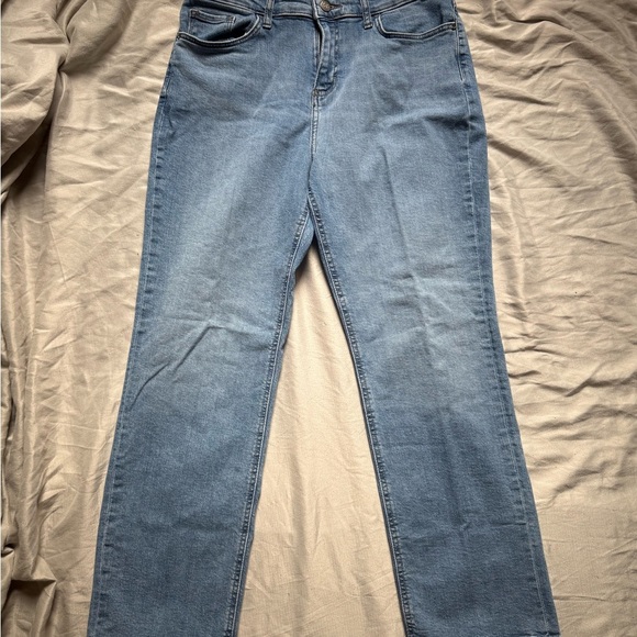 Lee Women’s Straight Leg Denim Jeans Size 12 Medium Light Wash 99% Cotton 30x28 - Picture 1 of 5